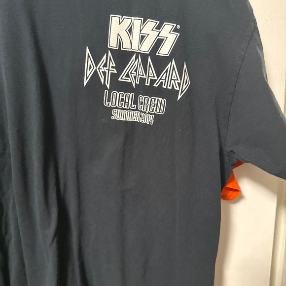 TShirt 2014 Concert KiSS with DEF LEPPARD Crew Shirt - Picture 3 of 4